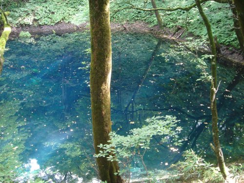 Mysterious blue pond